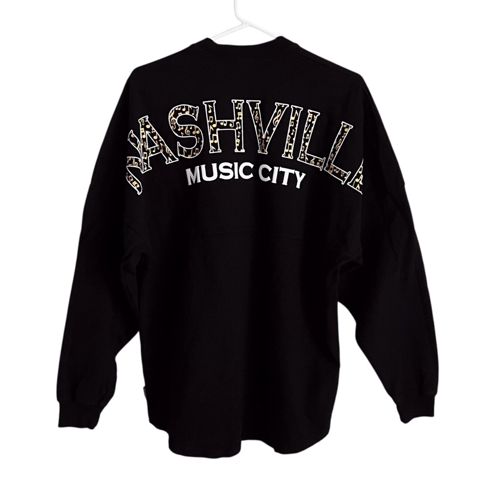 Nashville Spirit Jersey Casual Collectible Black Music City Cotton Unisex Small